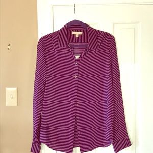 Banana Republic Stripes purple blouse